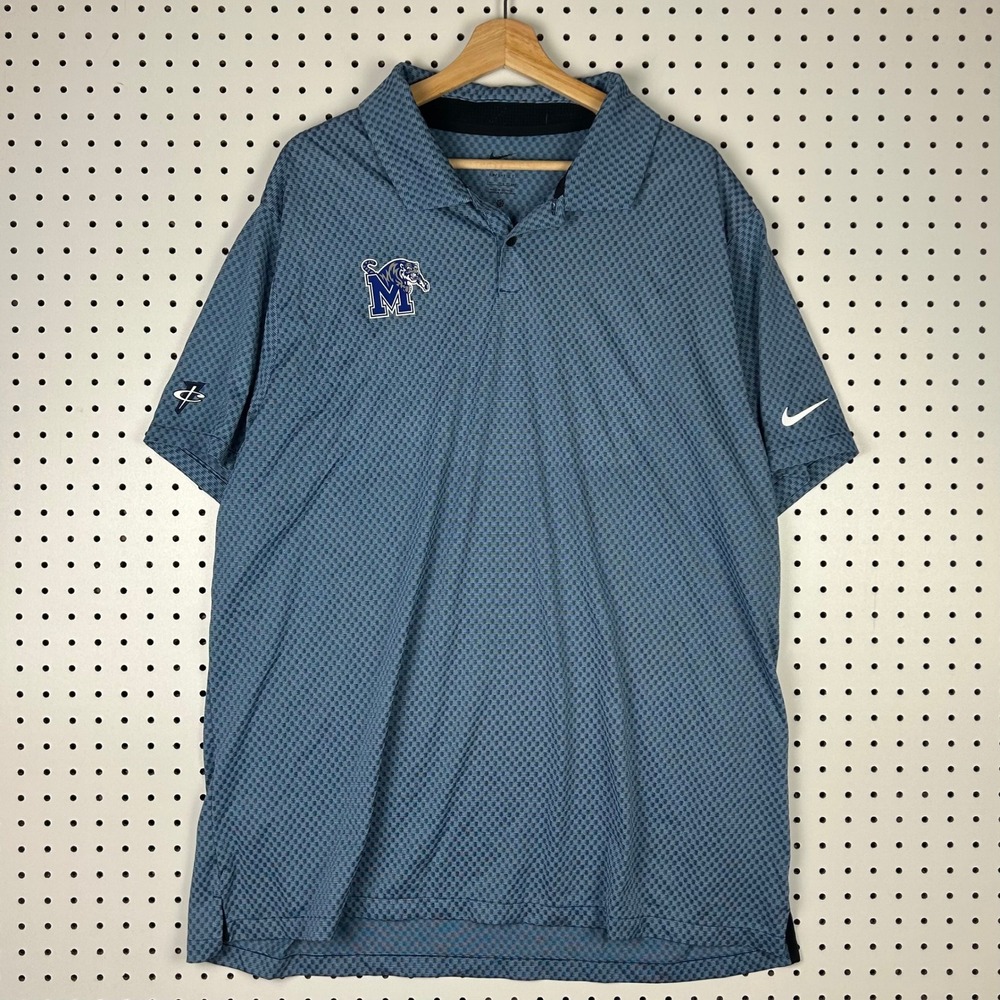 Nike 1 Cent Basketball Polo XXL Penny Hardaway ON COURT Blue Checkered Tigers